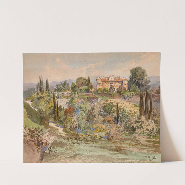 A view of Cronberg Castle in Görz (Palazzo Coronini in Goricia) by Fritz Lach