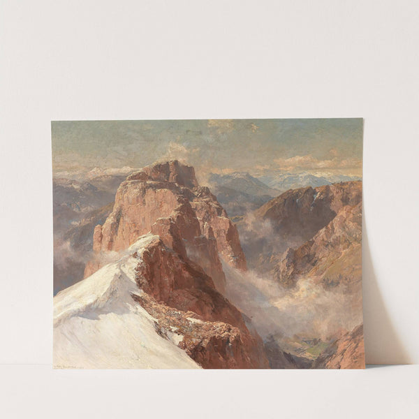 A View of Crozzon di Brenta from Cima Tosa with Pilastro dei Francesi (1917) by Edward Theodore Compton