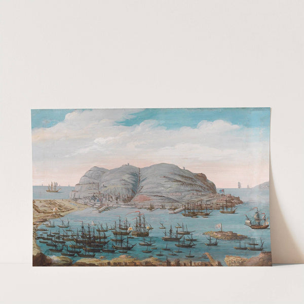 A view of Gibraltar harbour (19th Century) by Italian School