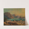 A View of Gmunden, in the Background Schloss Orth (1864) by Ferdinand Lepie