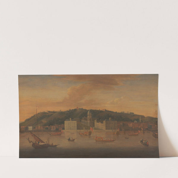 A view of Greenwich from the River with many Boats by Jan Griffier