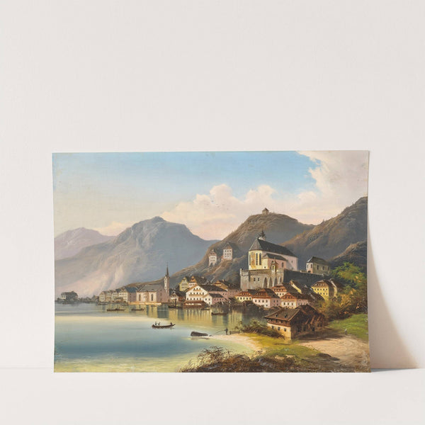 A view of Hallstatt by Johann Wilhelm Jankowsky