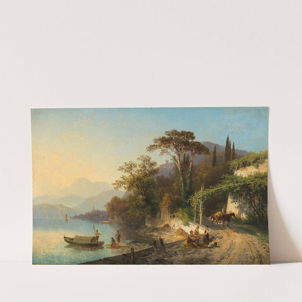 A View of Lake Garda by Carl Hasch