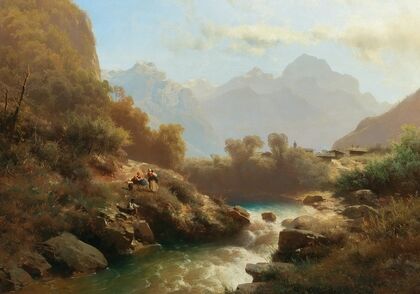 A view of Lofer and the Lofer Mountains — size preview