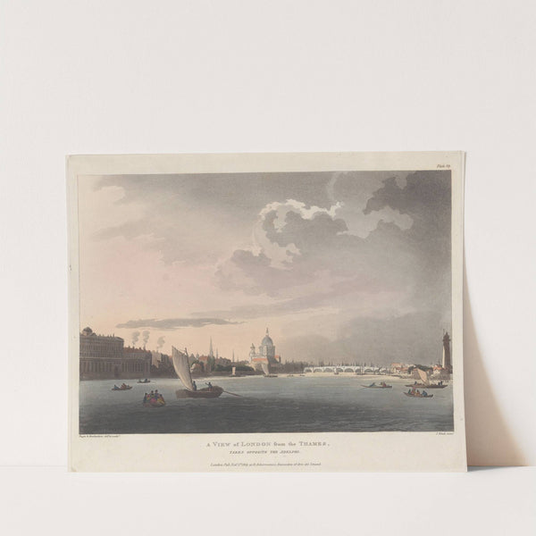 A View of London from the Thames (1809) by Thomas Rowlandson