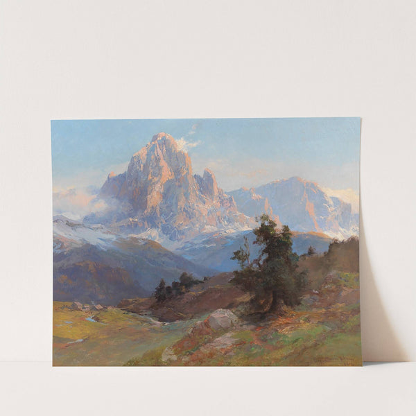 A view of Mount Sassolungo (1914) by Edward Theodore Compton