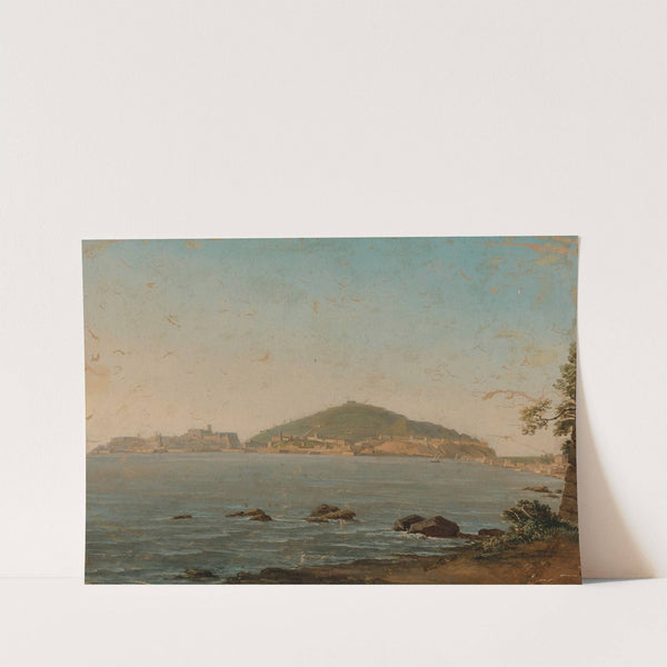 A View Of Naples From The Portici, The Castel Dell'ovo On The Left by Simon Denis