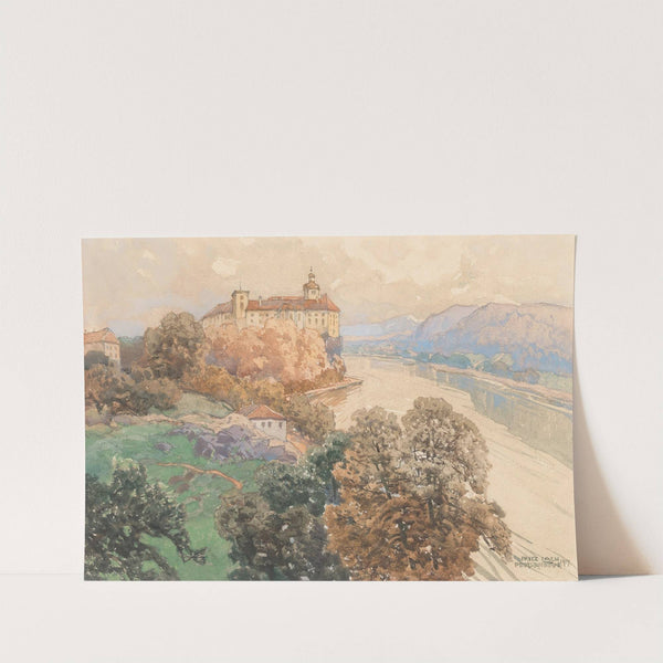 A view of Persenbeug castle by Fritz Lach