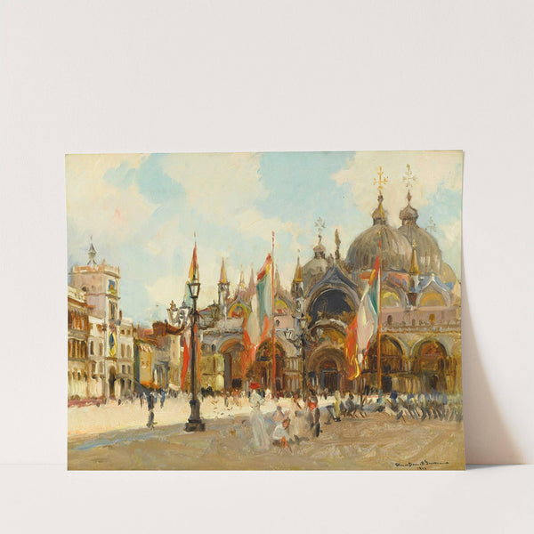 A view of Piazza San Marco, Venice by Oliver Dennett Grover