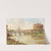 A View of Rome with Castel Sant’Angelo, Ponte Sant’Angelo and St Peter’s Basilica in the Background by Antonietta Brandeis