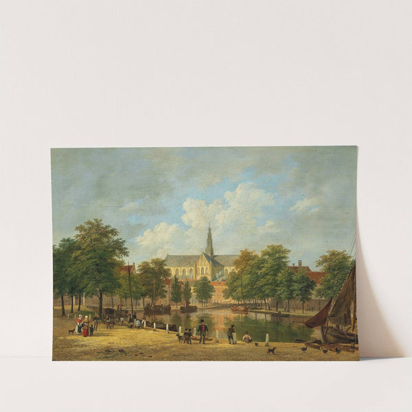 A view of Sint Bavokerk Church (Grote Kerk) in Haarlem by Bartholomeus Johannes van Hove
