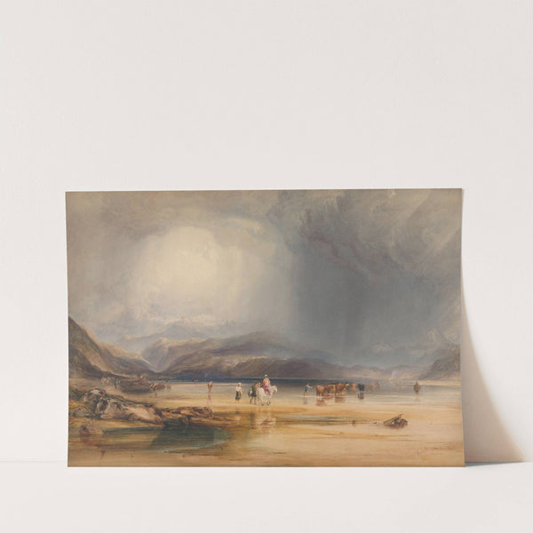 A View of Snowdon from the Sands of Traeth Mawr, taken at the Ford Between Pont Aberglaslyn and Tremadoc (1834) by Copley Fielding