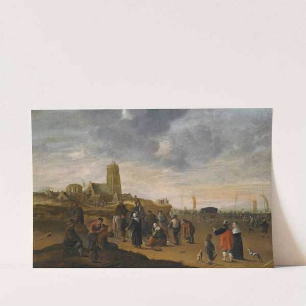 A View Of The Beach At Scheveningen by Cornelis Beelt