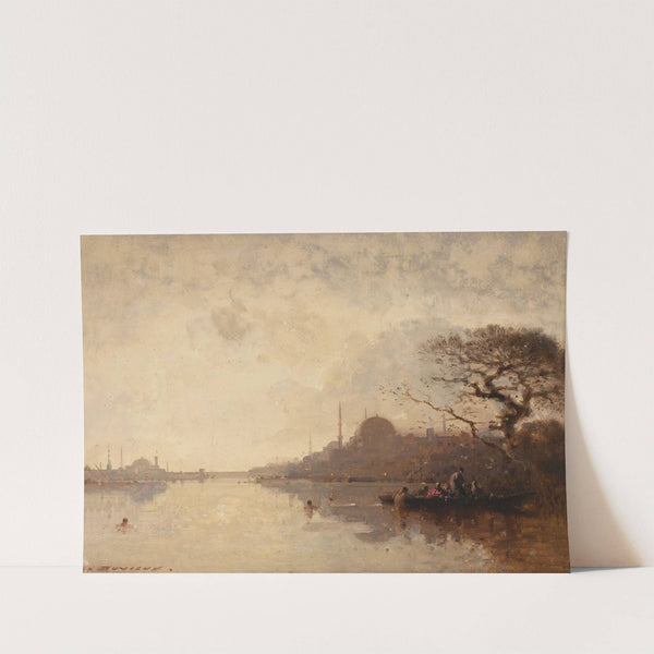 A view of the Bosphorus with Hagia Sophia, Constantinople by Henri Duvieux