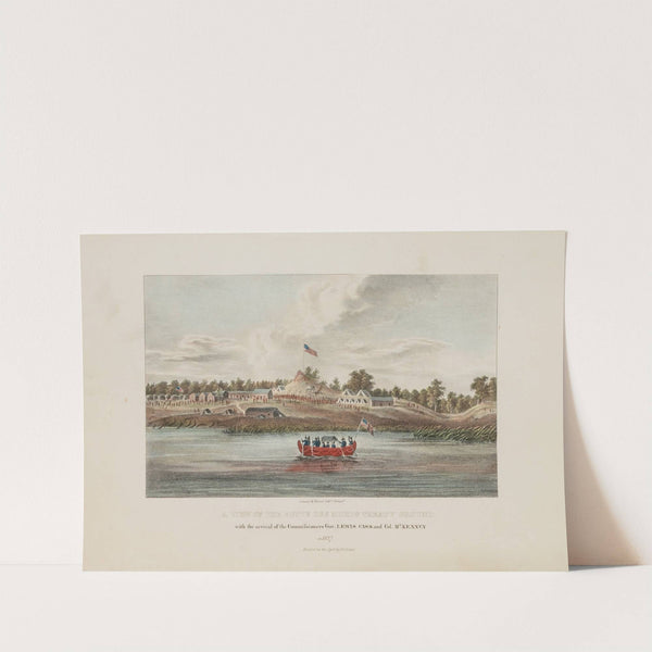 A View of the Butte Des Morts Treaty Ground; With the Arrival of the Commissioners Gov. Lewis Cass and Col. McKenny (1835) by James Otto Lewis