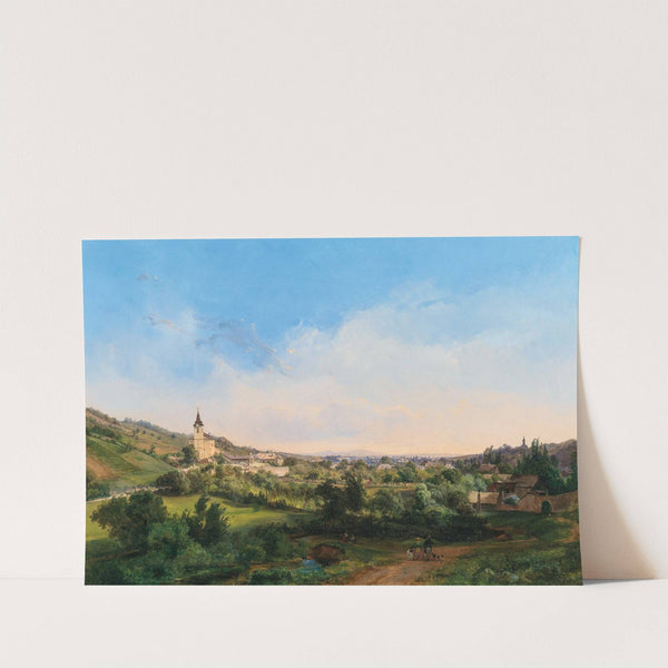 A View of the Churches of Kalksburg and Rodaun at Dawn by Carl Franz Michael Geyling