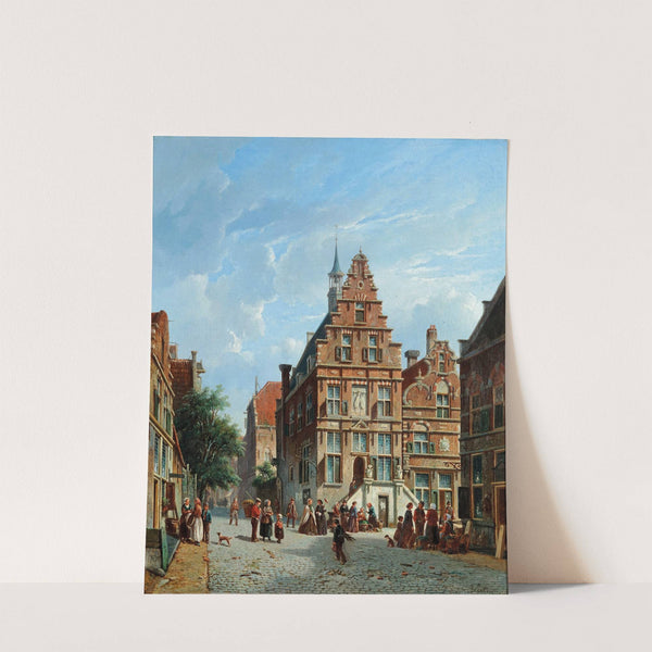 A View Of The City Hall, Oudewater by Adrianus Eversen