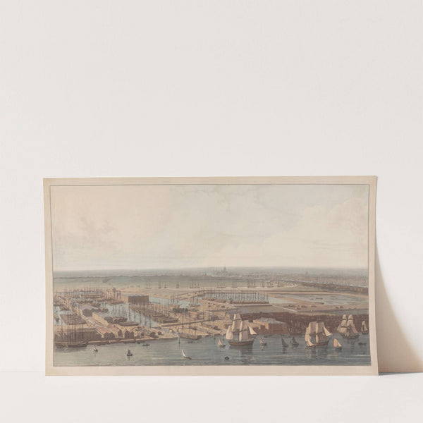 A View of the Commercial Docks at Rotherhithe (1803) by William Daniell