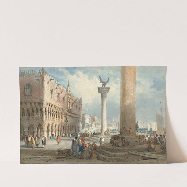A view of the Doge’s Palace, looking towards the Riva degli Schiavoni, Venice by Samuel Prout