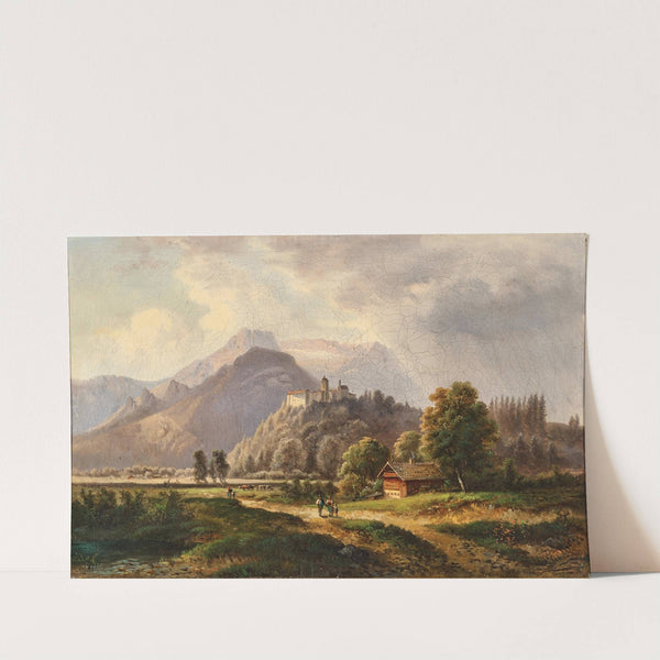 A View of the Glanegg Castle Ruins by Gustav Barbarini