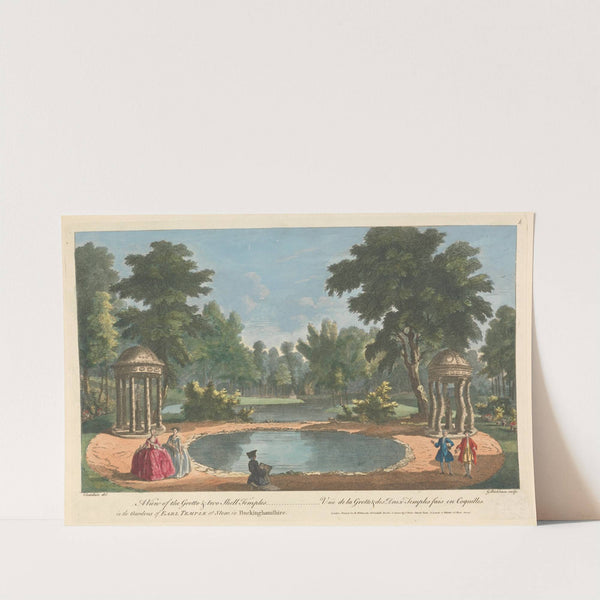 A View of the Grotto & Two Shell Temples in the Gardens of Earl Temple at Stow, in Buckinghamshire by George Bickham the Elder