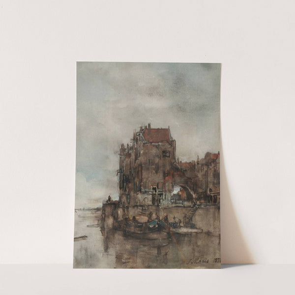 A view of the harbour in Dordrecht by Jacob Maris