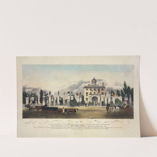 A view of the mansion of the late Lord Timothy Dexter in High Street, Newburyport, 1810 by John H. Bufford'''s & Sons