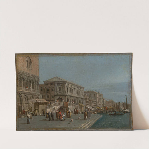 A View of the Molo and the Riva degli Schiavone in Venice (ca. 1750) by Francesco Guardi