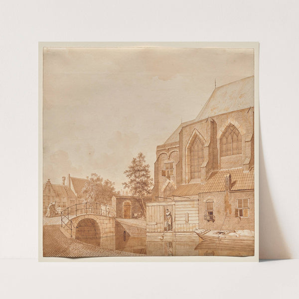 A View of the Nieuwe Kerk, Delft (1793) by Johannes Huibert Prins
