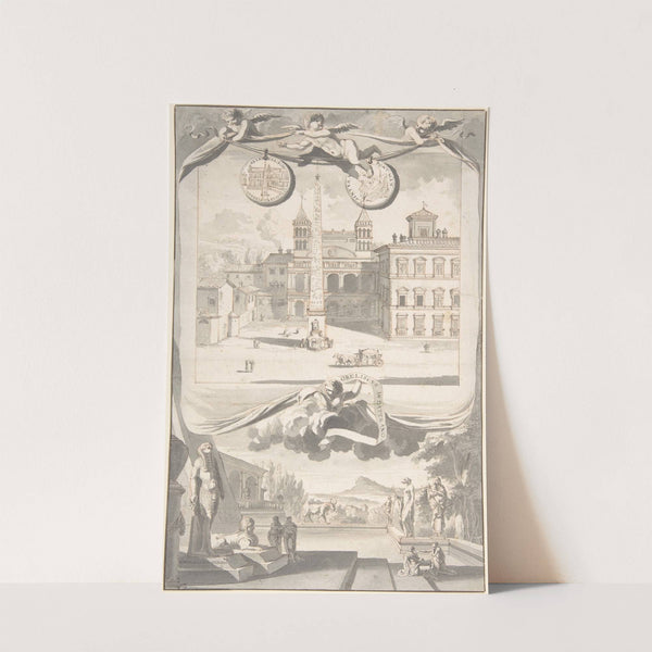 A View of the Obelisk and Saint John in Lateran (above) and a View of an Egyptian Site (below) by Jan Goeree