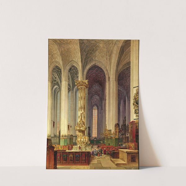 A View of the Rococo Pulpit of St Mary’s Church in Gdańsk (1863) by Johann Karl Schultz