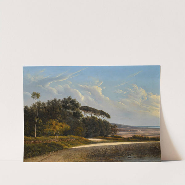 A view of the Roman Campagna with the Claudio aqueduct by Roman School