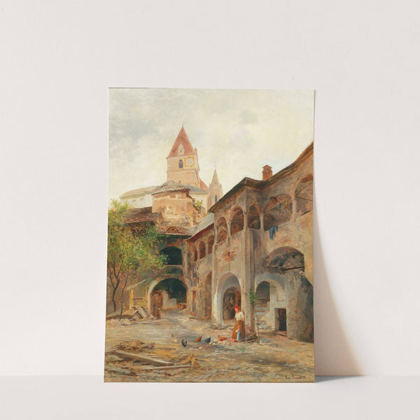 A view of the Theissenhoferhof in Weissenkirchen by Hugo Darnaut