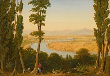 A view of the Tiber and the Roman Campagna from Monte Mario