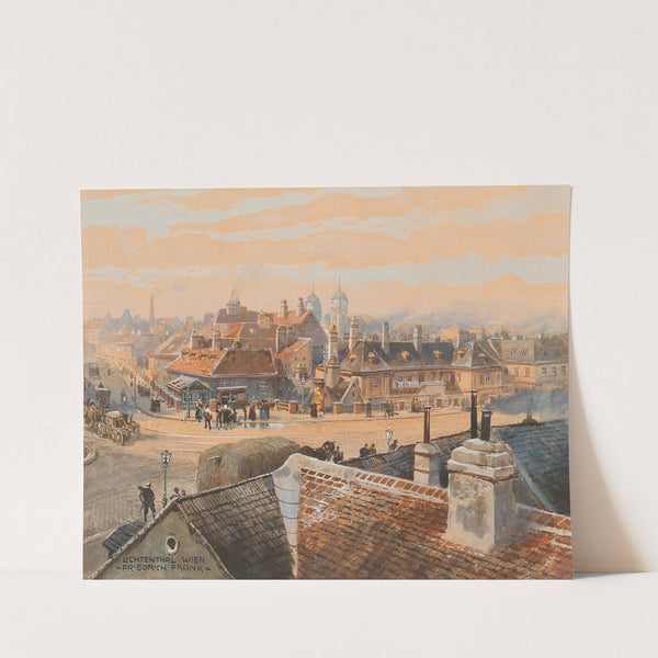 A view of the Viennese suburb Lichtenthal with Schubert church by Friedrich Frank