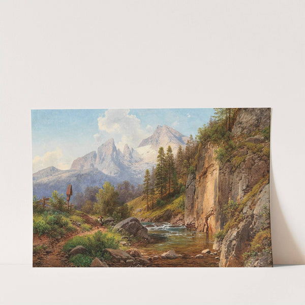 A View of the Watzmann Mountain by Adalbert Waagen