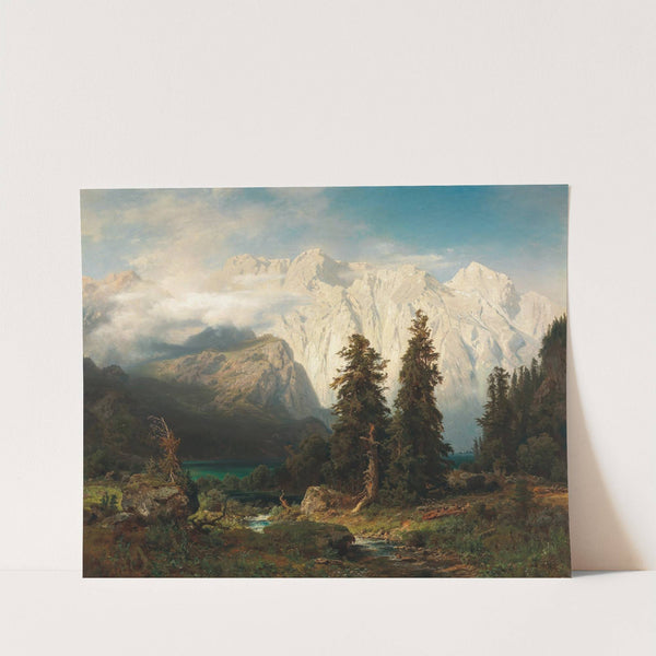A View of the Watzmann Mountain and Lake Königssee by August Wilhelm Leu