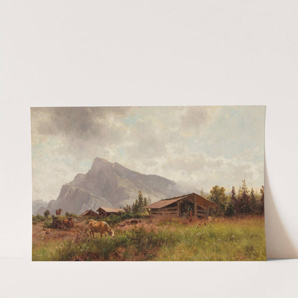 A View of Untersberg from Wals by Gustav Barbarini