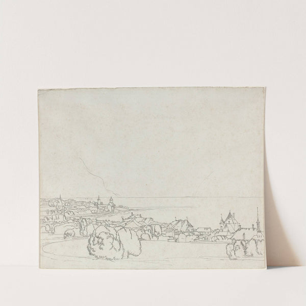 A View of Vevey with La Tour de Peilz in the Distance (1781) by Francis Towne