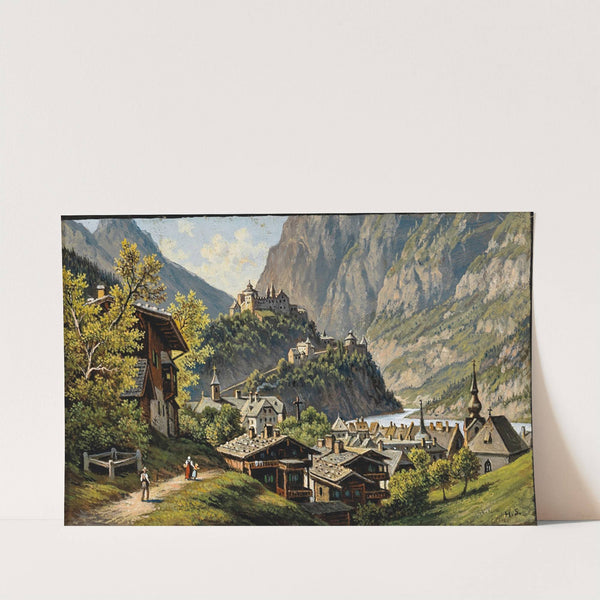 A View of Werfen by Hubert Sattler