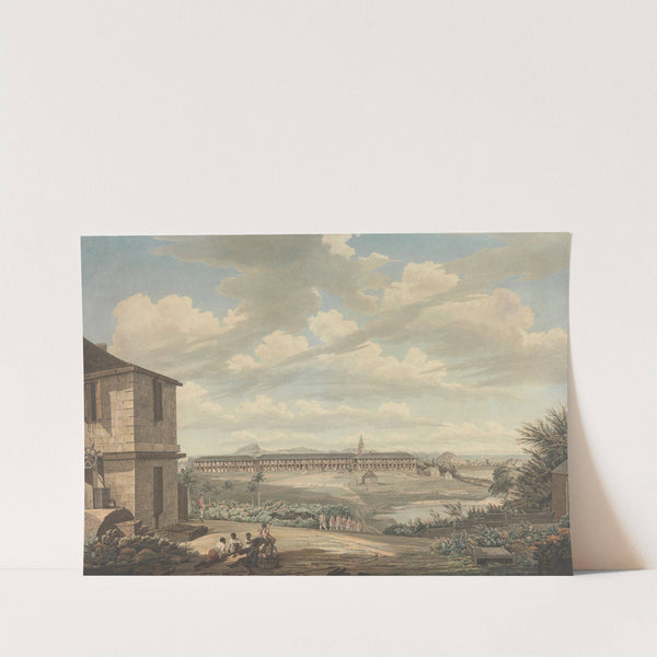 A View on the Island of Antigua; the English Barracks and Saint John's Church Seen from the Hospital by Thomas Hearne