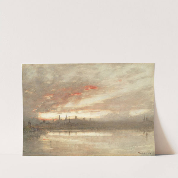 A view over Lake Lucerne by Albert Goodwin