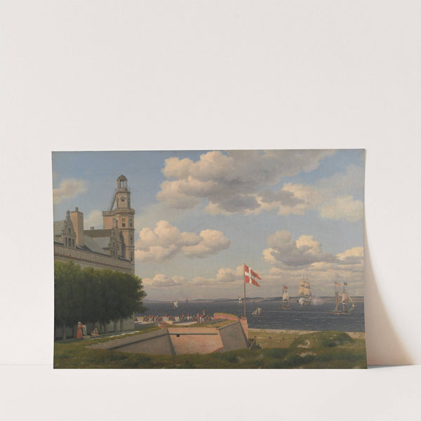 A View towards the Swedish Coast from the Ramparts of Kronborg Castle (1829) by Christoffer Wilhelm Eckersberg