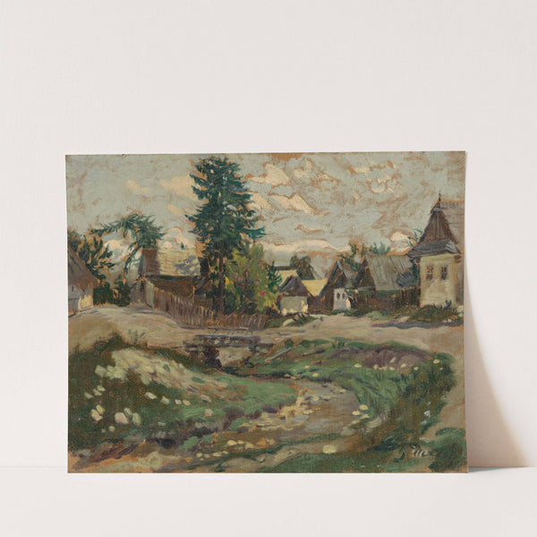 A Village Brook by Gustáv Mallý