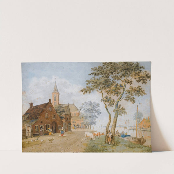 A Village By A Wide River by Hermanus Petrus Schouten