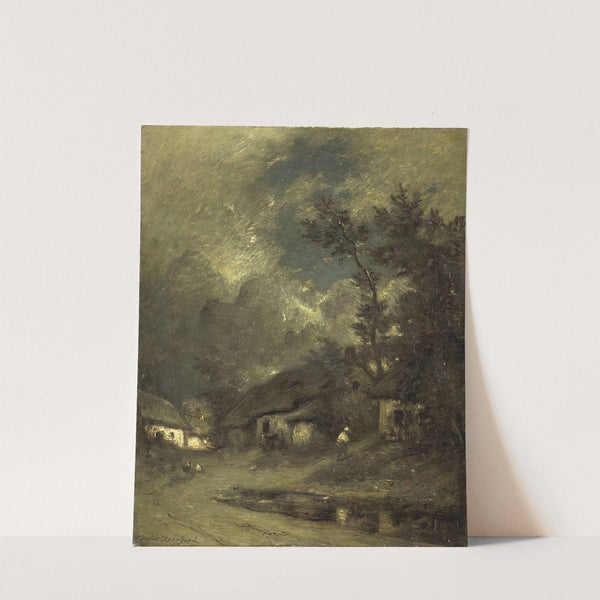 A Village by Night by Jules Dupré