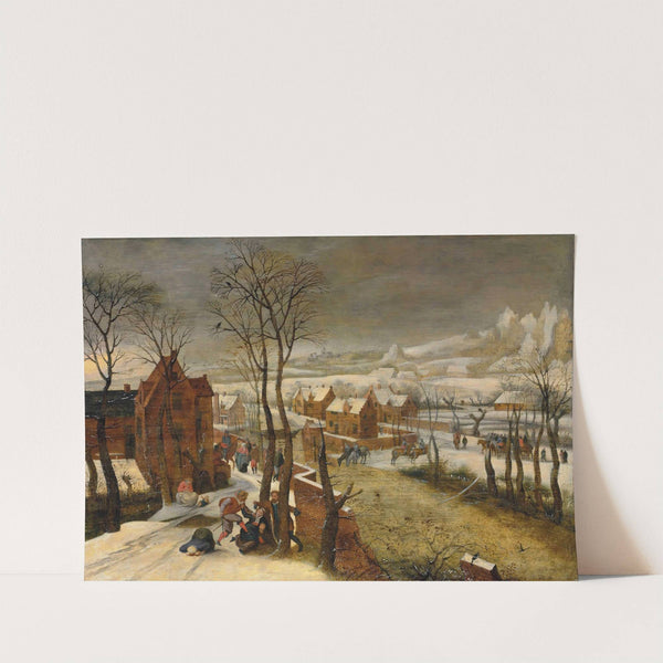 A Village Landscape In Winter With The Massacre Of The Innocents (1612) by Abel Grimmer