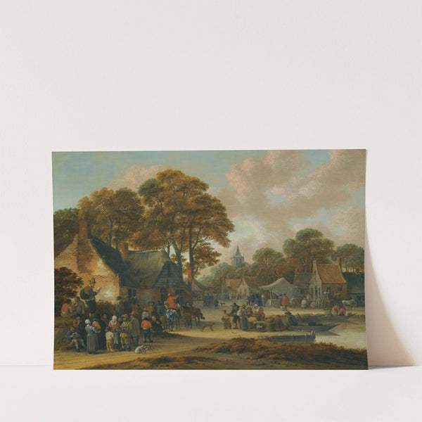 A Village Market Scene by Salomon Rombouts