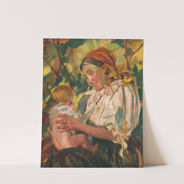 A Village Mother with a Child by Gustáv Mallý