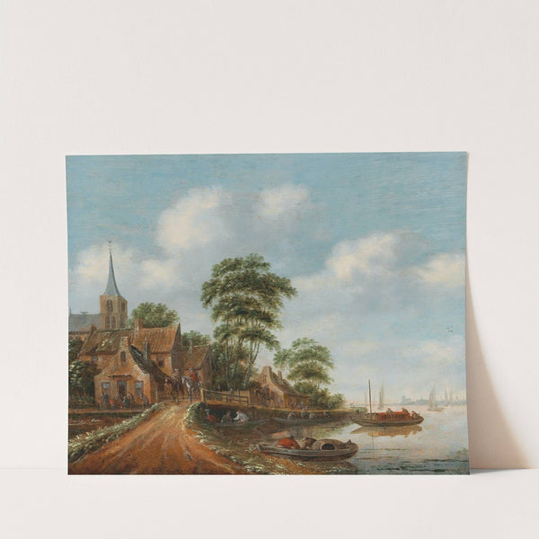 A village on the banks of a river by Thomas Heeremans